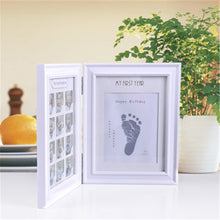 Load image into Gallery viewer, 1pc creative newborn hand and foot print mud baby 100 days full moon age growth commemorative photo frame for children's gift