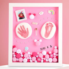 Load image into Gallery viewer, Newborn Gifts Baby Souvenir Set Handprint Footprint Soft Clay Photo Frame Newborn Exquisite Decorations Ornament Print Keepsake