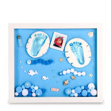 Load image into Gallery viewer, Newborn Gifts Baby Souvenir Set Handprint Footprint Soft Clay Photo Frame Newborn Exquisite Decorations Ornament Print Keepsake