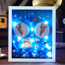Load image into Gallery viewer, Newborn Gifts Baby Souvenir Set Handprint Footprint Soft Clay Photo Frame Newborn Exquisite Decorations Ornament Print Keepsake