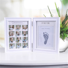 Load image into Gallery viewer, 1pc creative newborn hand and foot print mud baby 100 days full moon age growth commemorative photo frame for children's gift
