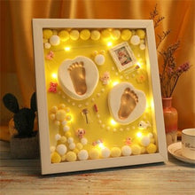 Load image into Gallery viewer, Newborn Gifts Baby Souvenir Set Handprint Footprint Soft Clay Photo Frame Newborn Exquisite Decorations Ornament Print Keepsake
